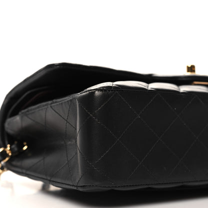 Chanel Lambskin Quilted Medium Double Flap Black 9 of 11