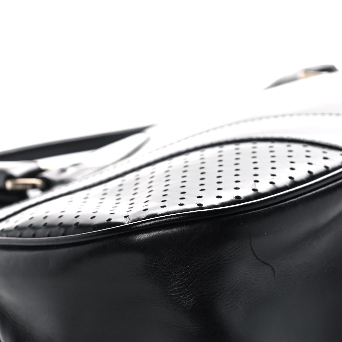 Vitello Drive Perforated Bowling Bag Black