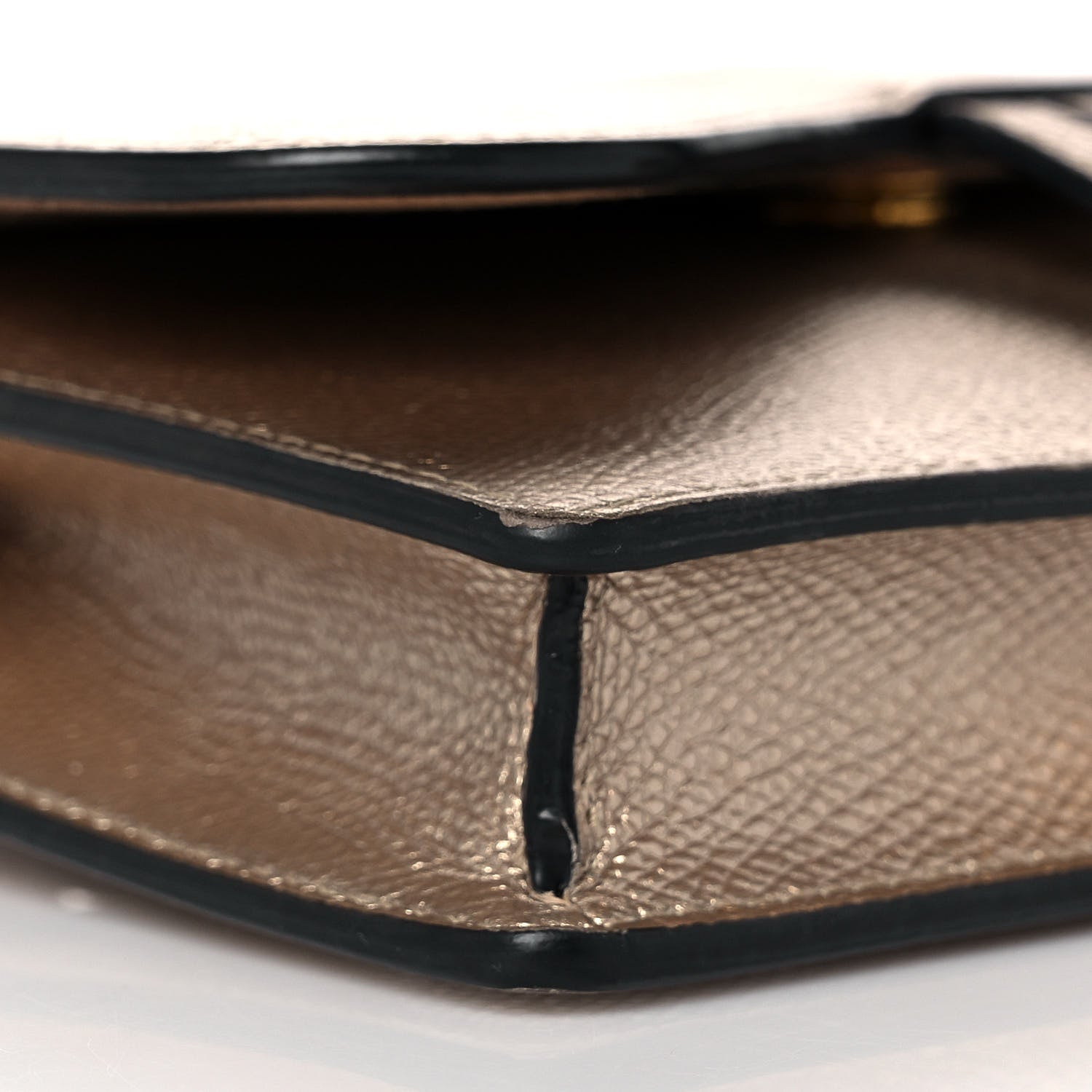 Christian Dior Metallic Grained Calfskin Saddle Belt Bag Gold 7 of 8