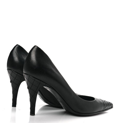 Chanel Lambskin Quilted Pointed Toe Pumps 36.5 Black 4 of 8