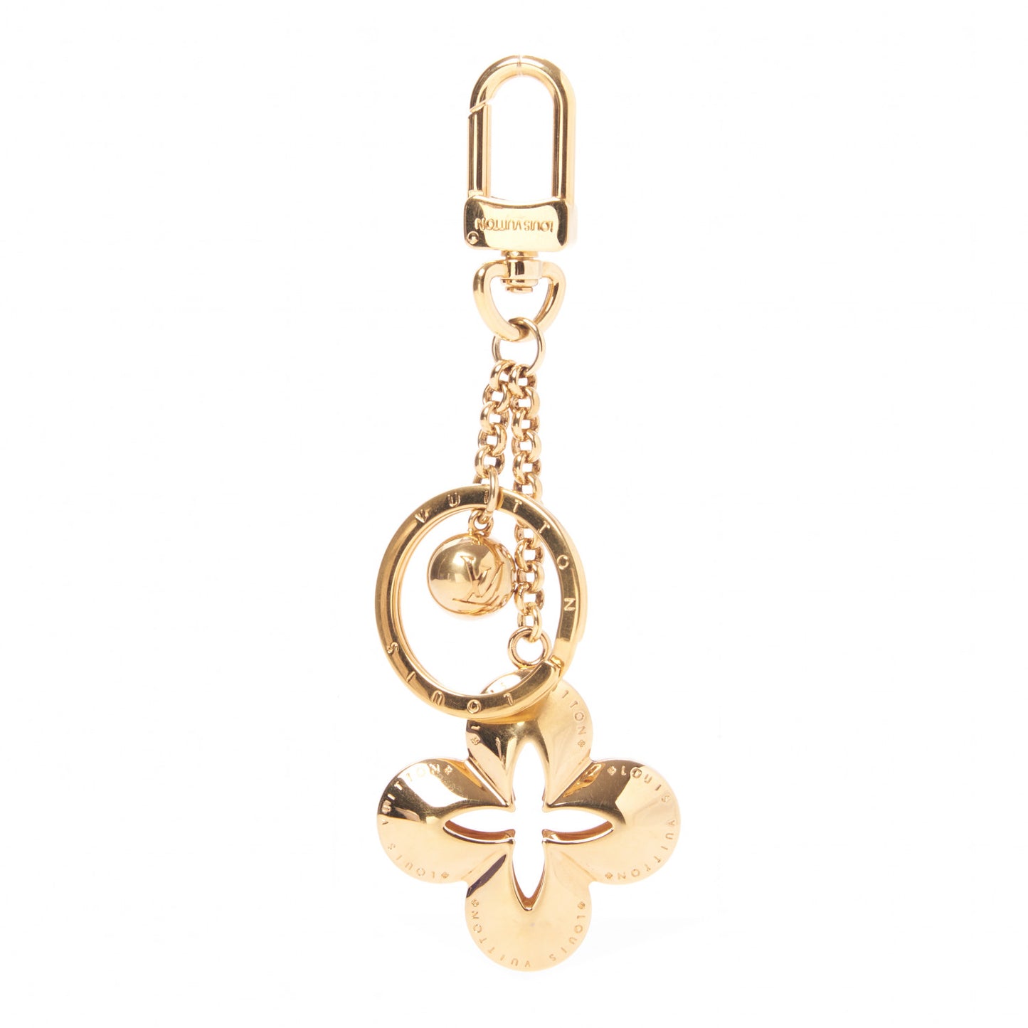 Metal Eclipse Bag Charm Key Holder Gold