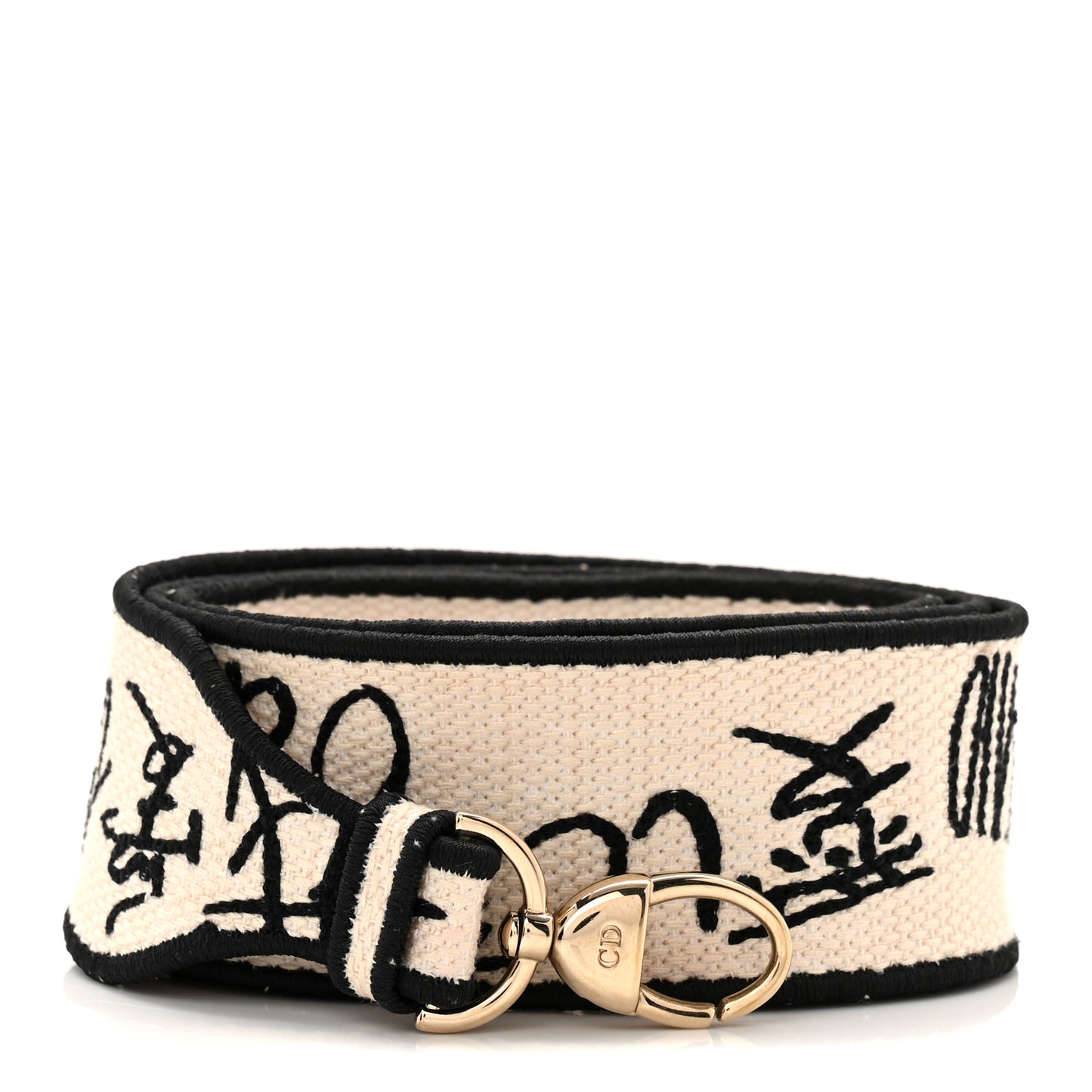 Canvas DiorAmour Graffiti Lady D-Lite Strap Latte