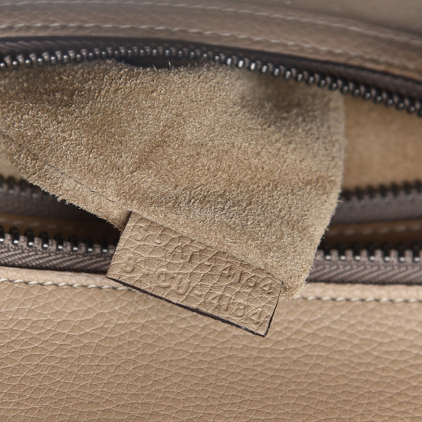 Drummed Calfskin Micro Luggage Dune