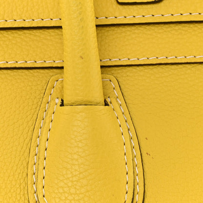 Celine Drummed Calfskin Mini Luggage Citron 15 of 19
