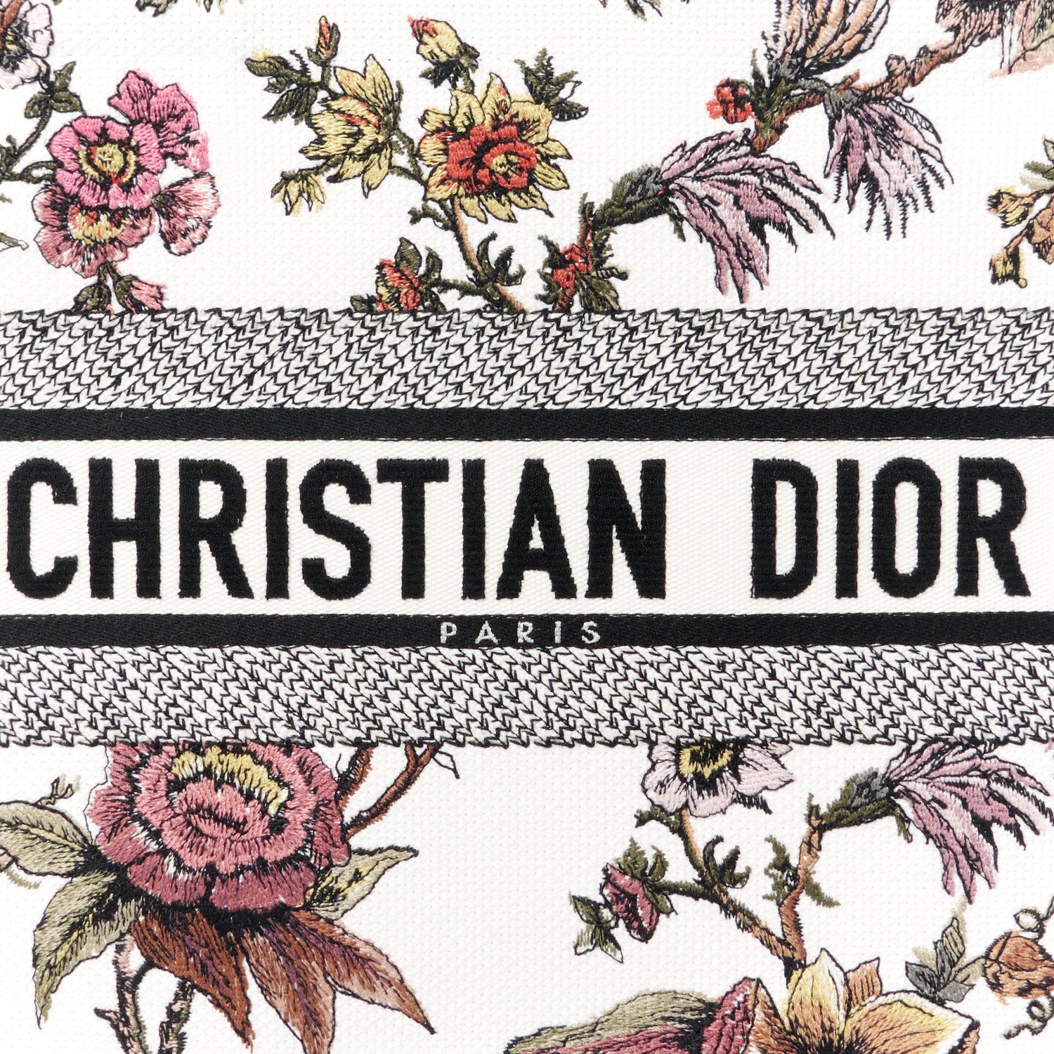 Christian Dior Canvas Jardin Botanique Embroidered Medium Book Tote Multicolor 8 of 10