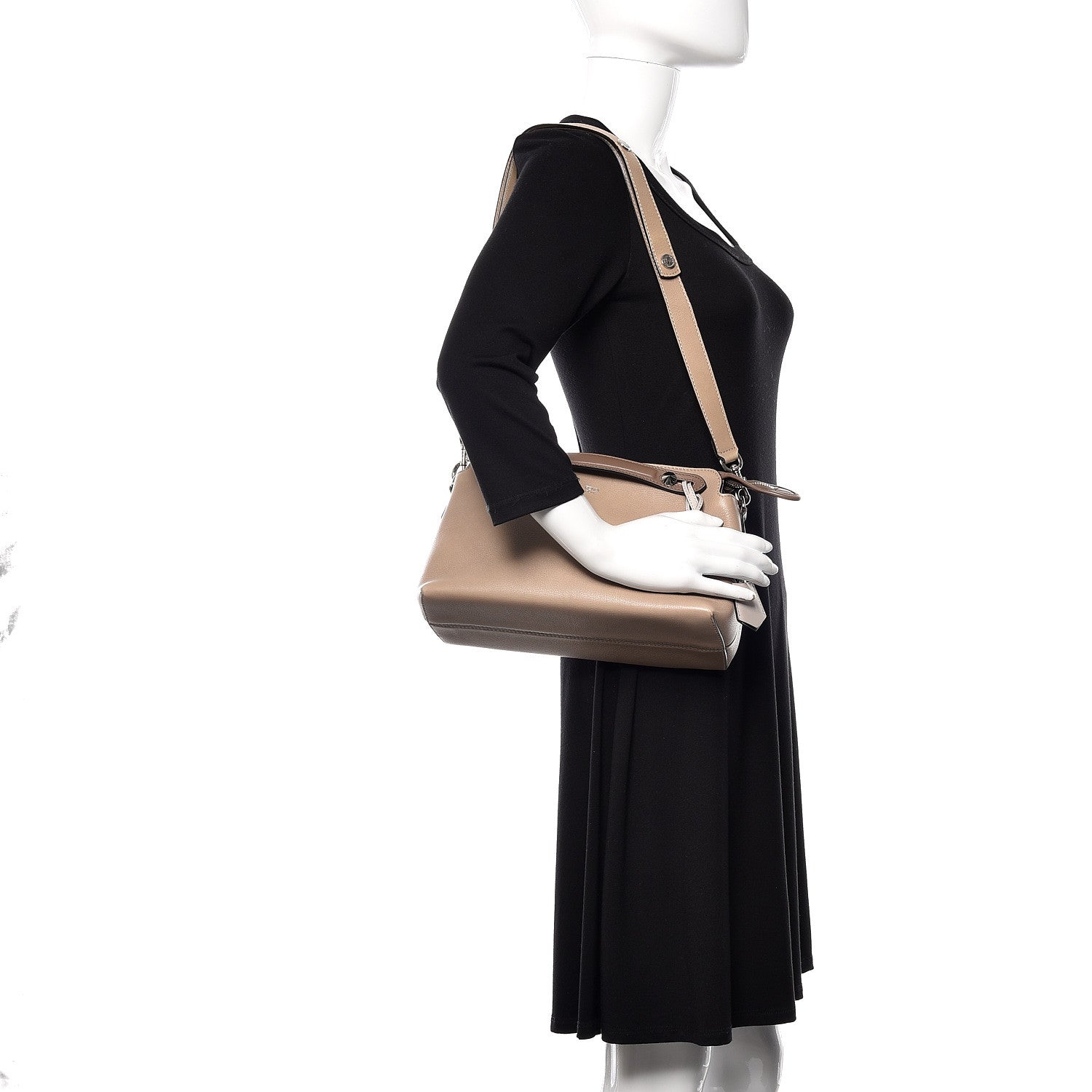 Fendi Vitello Dolce Medium By The Way Boston Bag Tortora Seppia 2 of 10
