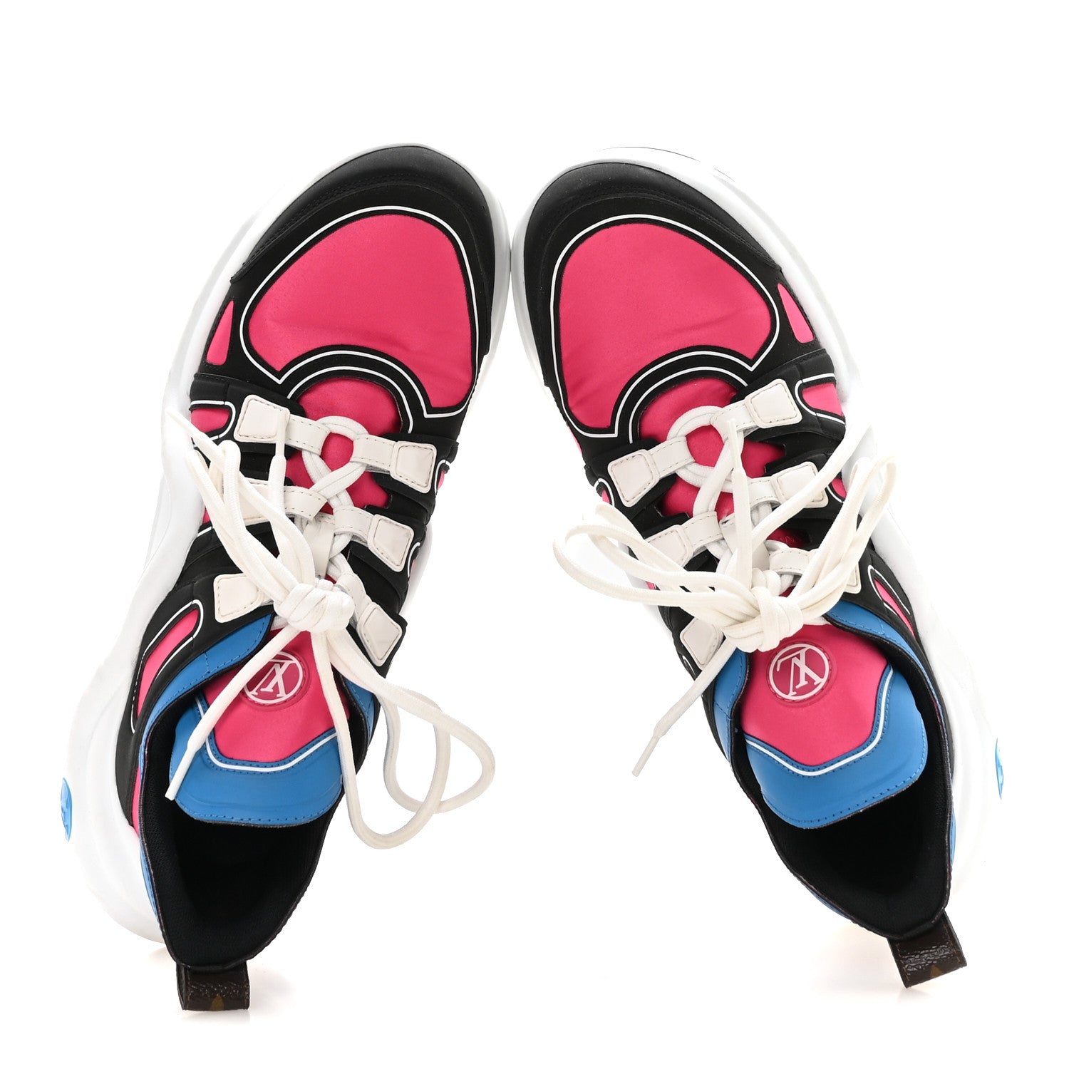 Louis Vuitton Calfskin Technical Satin LV Archlight Sneakers 38.5 Rose Pop Pink 2 of 8