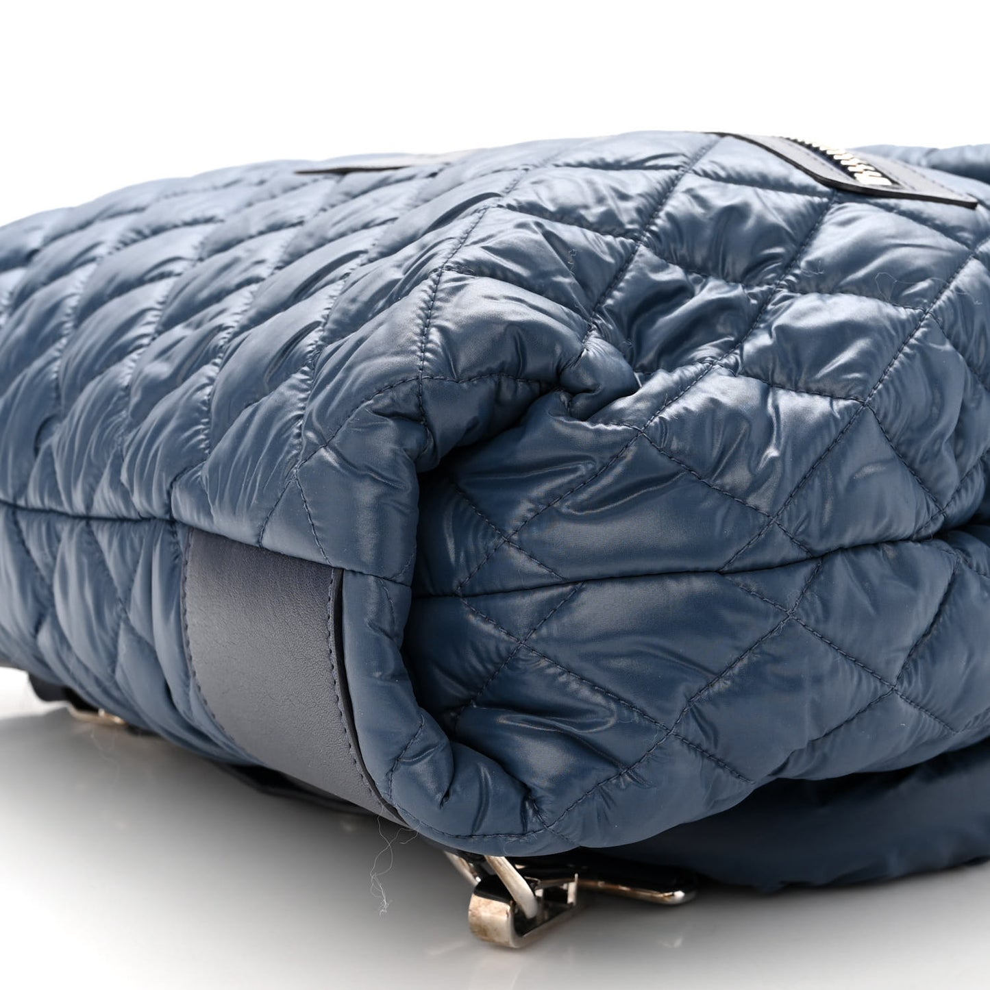 Nylon Quilted Coco Cocoon Backpack Blue