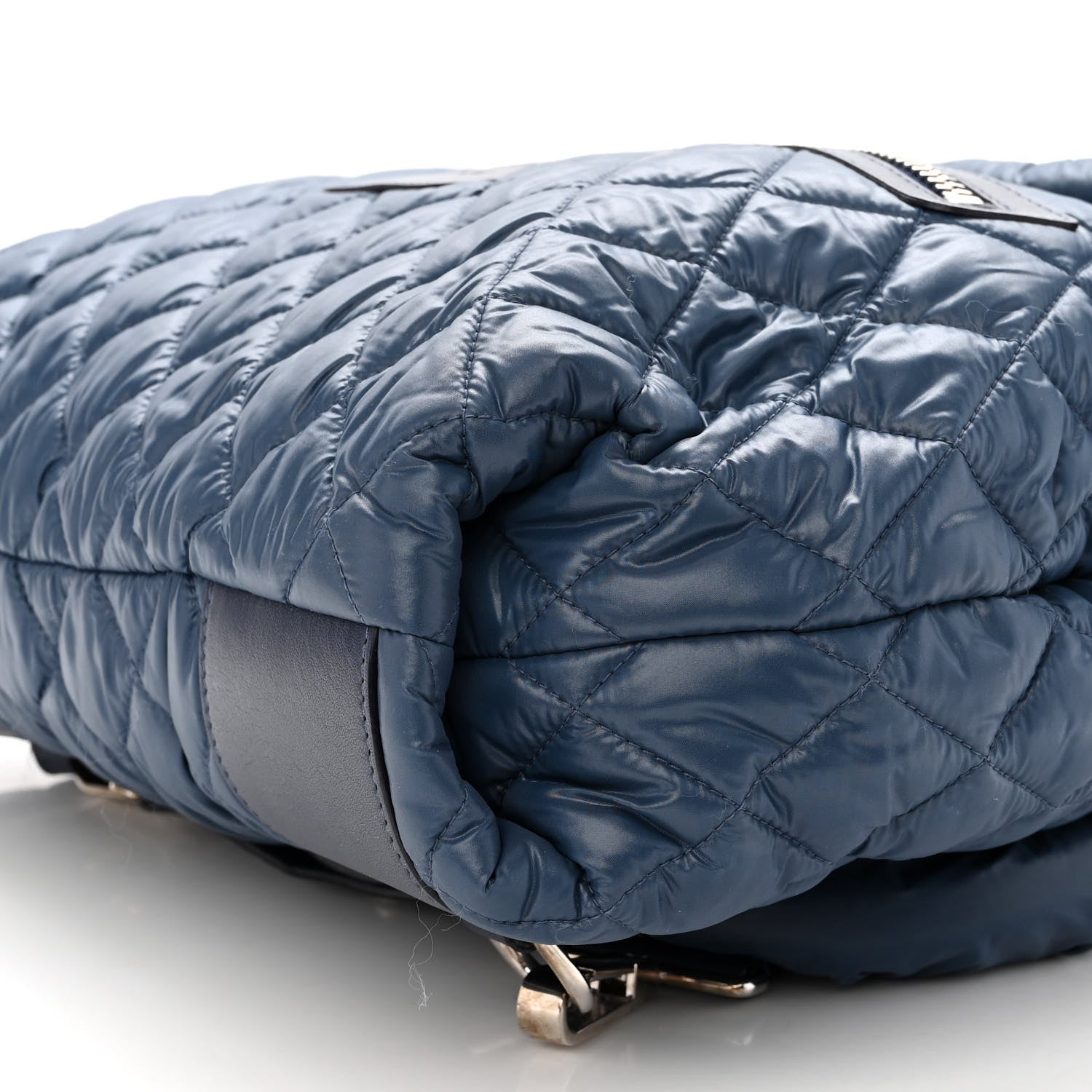 Chanel Nylon Quilted Coco Cocoon Backpack Blue 9 of 10