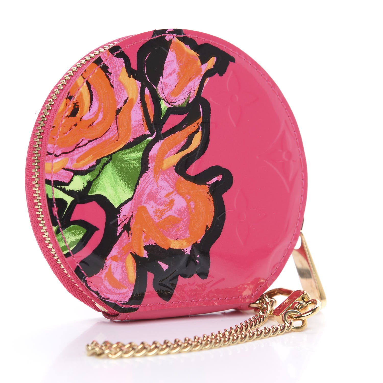 Louis Vuitton Vernis Roses Chapeau Coin Purse Rose Pop 3 of 7