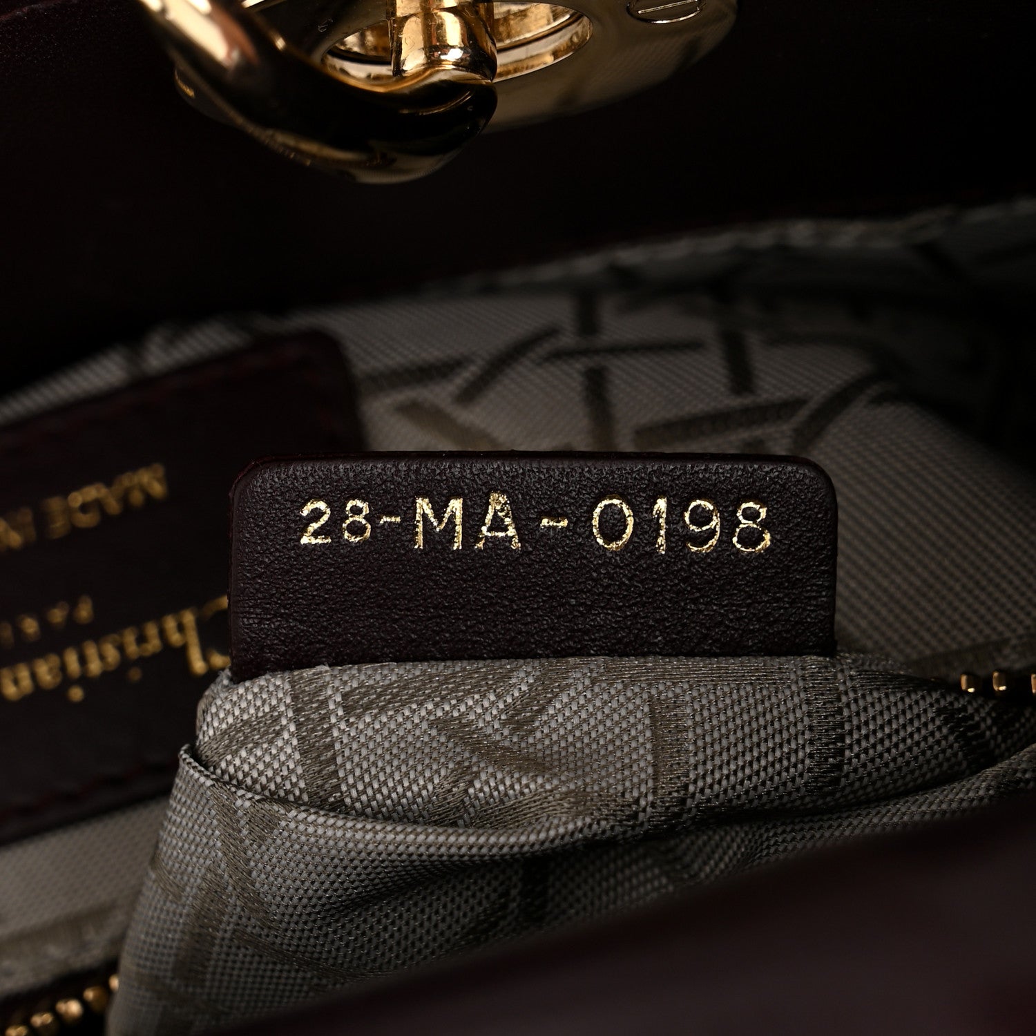 Christian Dior Lambskin Cannage Small Lucky Badges My Lady Dior Burgundy 8 of 11