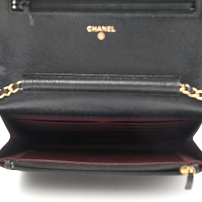 Chanel Caviar Quilted Wallet On Chain WOC Black 6 of 13