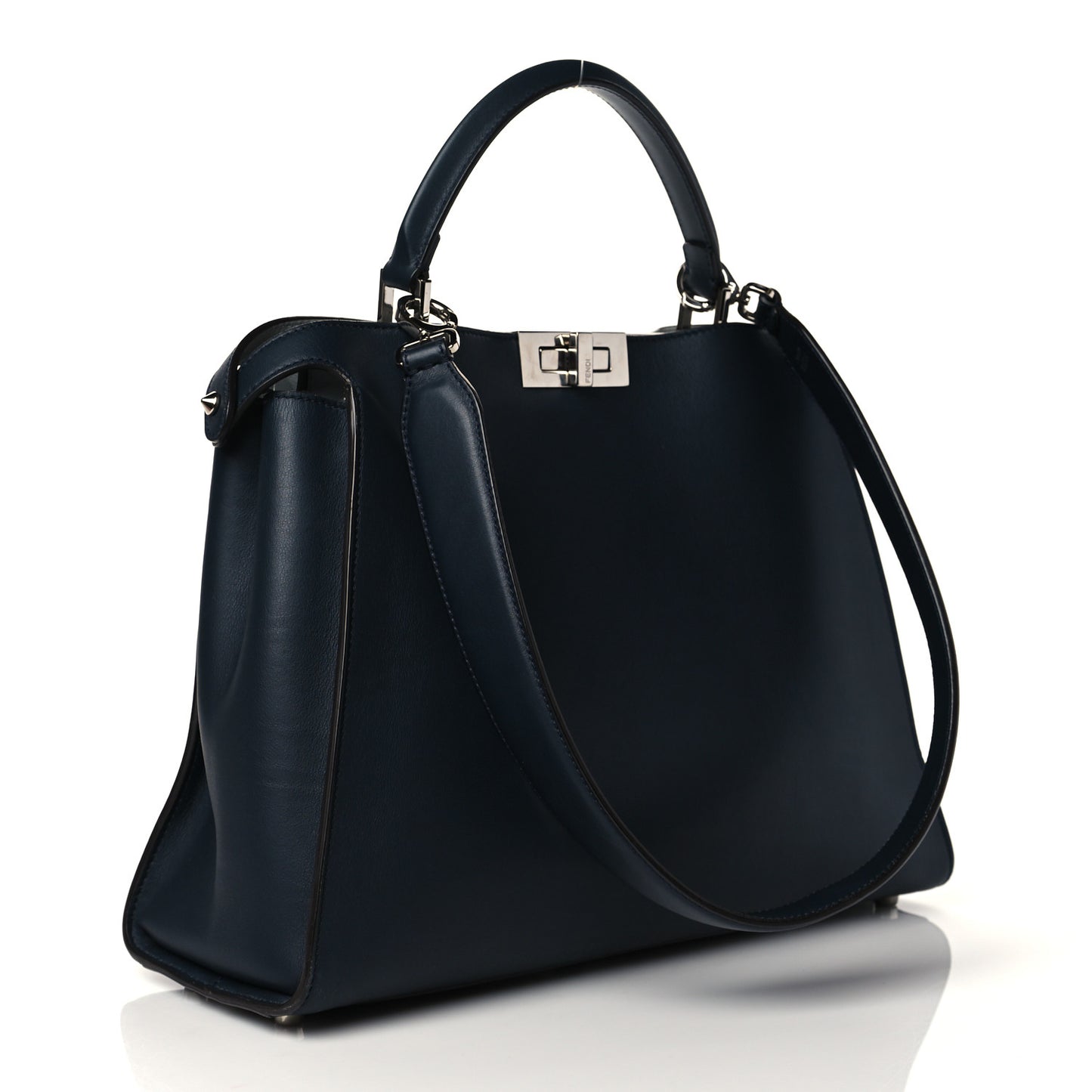 Vitello Tahiti Burro Large Peekaboo Iconic Essentially Satchel Blue Notte Grigio Perla
