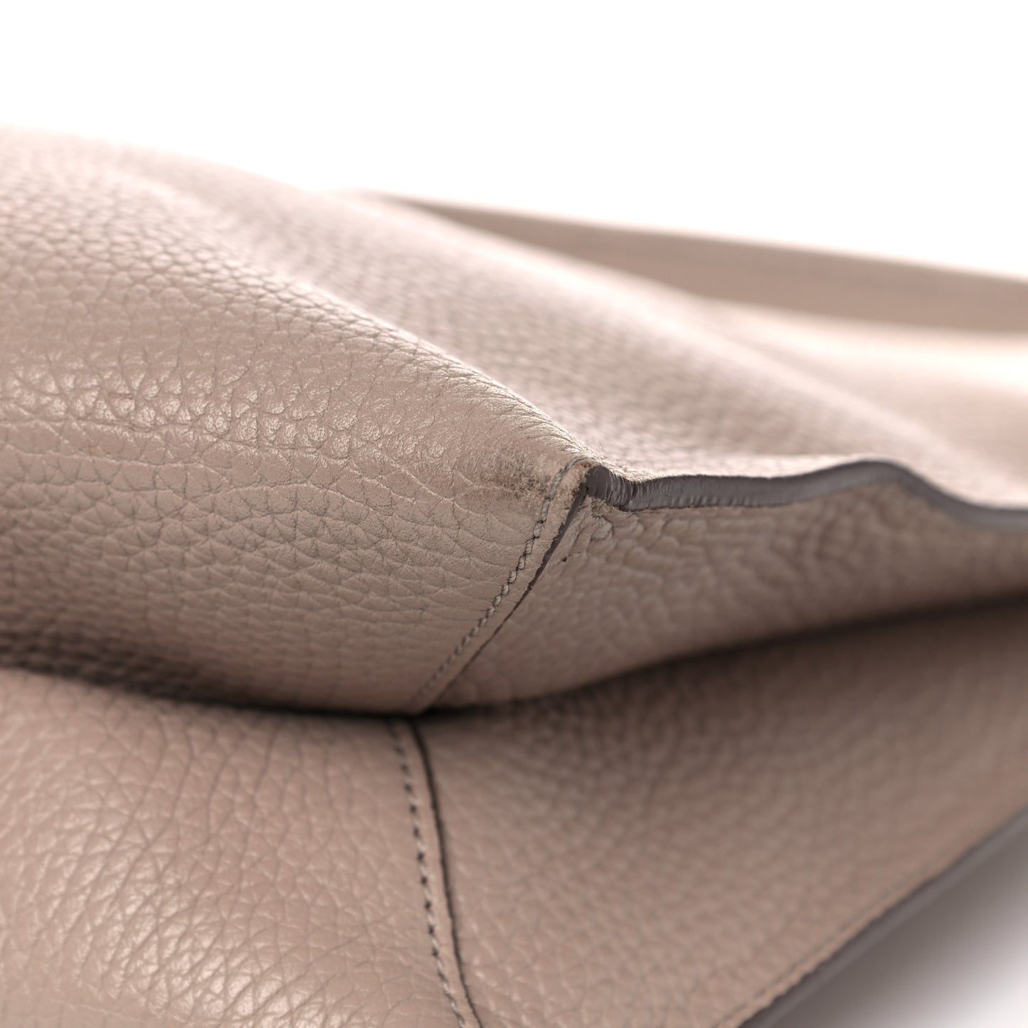 Pebbled Calfskin Alix Padlock Zip Hobo Bag Taupe