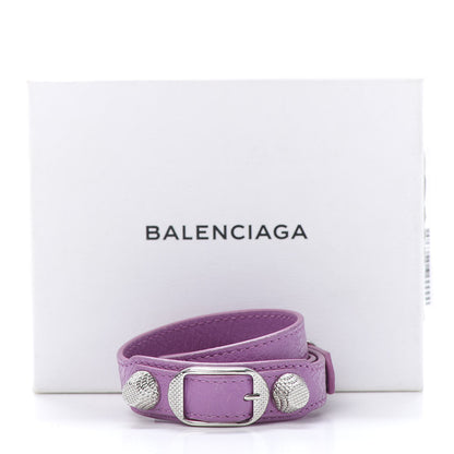 Balenciaga Agneau Giant 12 Silver Hardware Triple Tour Bracelet S Rose Berlingot 7 of 7