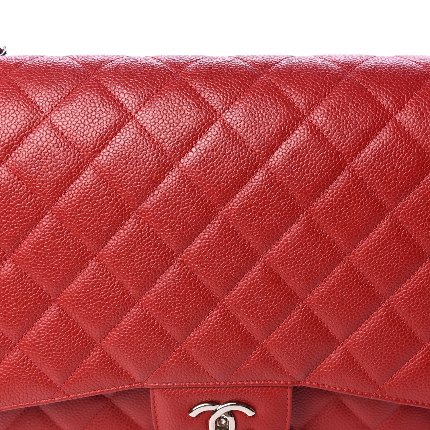 Chanel Caviar Quilted Maxi Single Flap Red 11 of 11