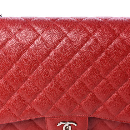 Chanel Caviar Quilted Maxi Single Flap Red 11 of 11