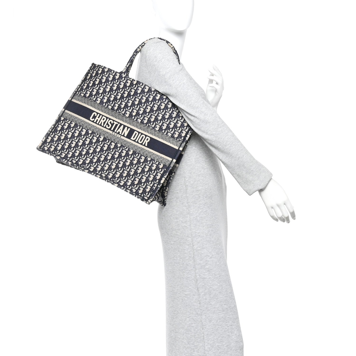 Christian Dior Oblique Large Book Tote Blue Multicolor 1866138