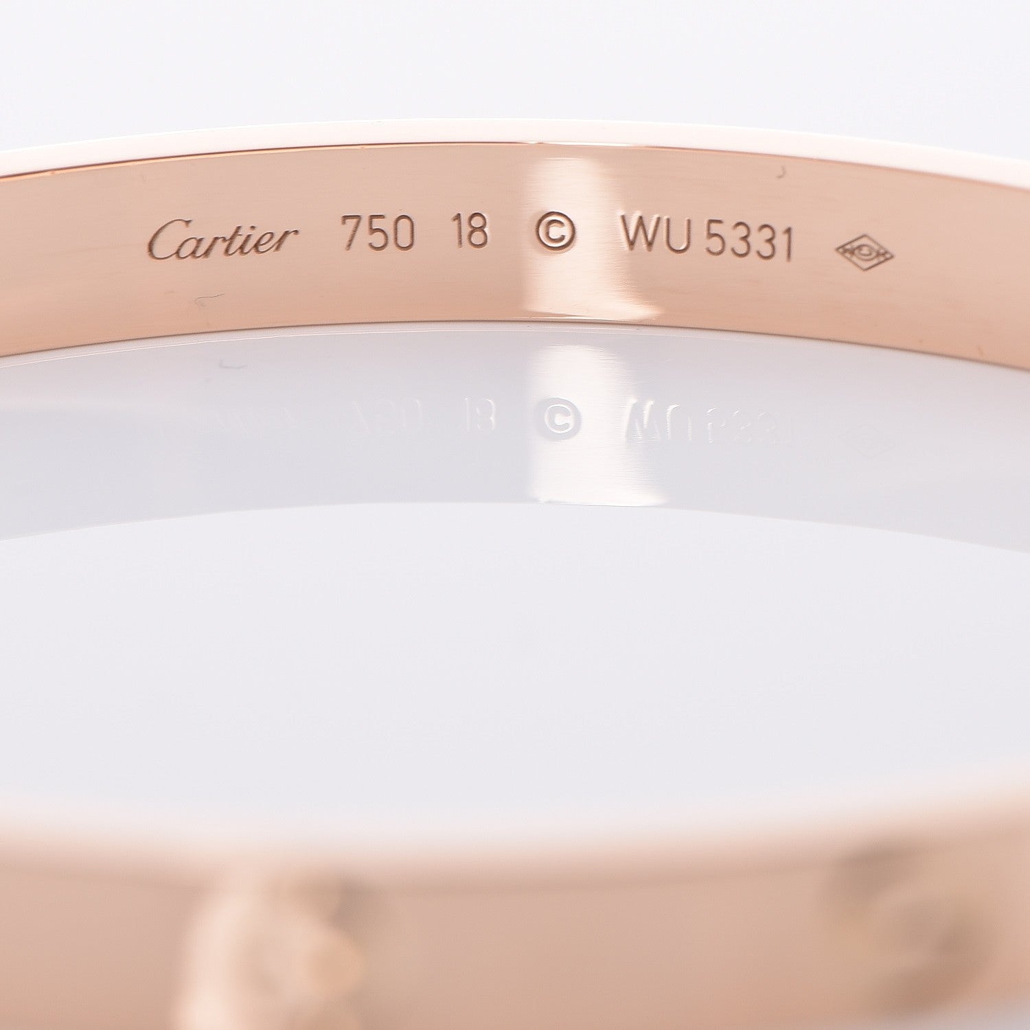 Cartier 18K Pink Gold LOVE Bracelet 18 6 of 7