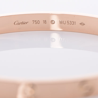 Cartier 18K Pink Gold LOVE Bracelet 18 6 of 7