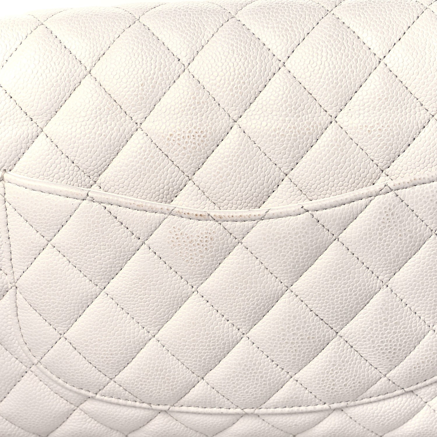 Chanel Caviar Quilted Medium Double Flap White 15 of 18