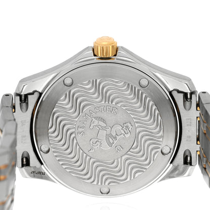 Omega Stainless Steel 18K Yellow Gold 36mm Seamaster 120M Quartz Watch Silver 396.1501 4 of 4