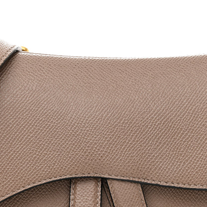 Christian Dior Grained Calfskin Saddle Bag With Strap Taupe 8 of 12