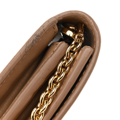Salvatore Ferragamo Calfskin City Wallet On Chain Almond 12 of 13