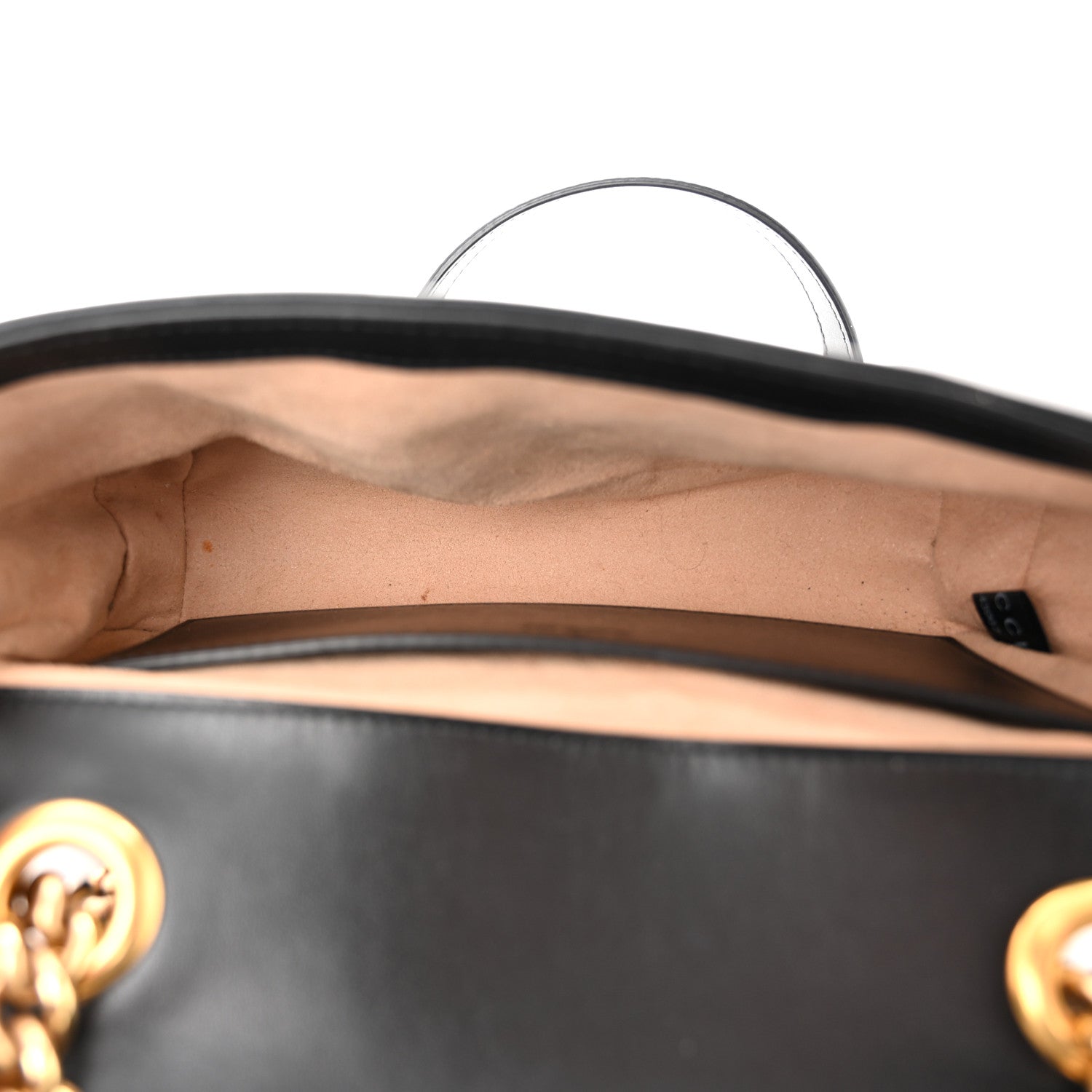 Gucci Calfskin Matelasse Mini GG Marmont Shoulder Bag Black 5 of 11