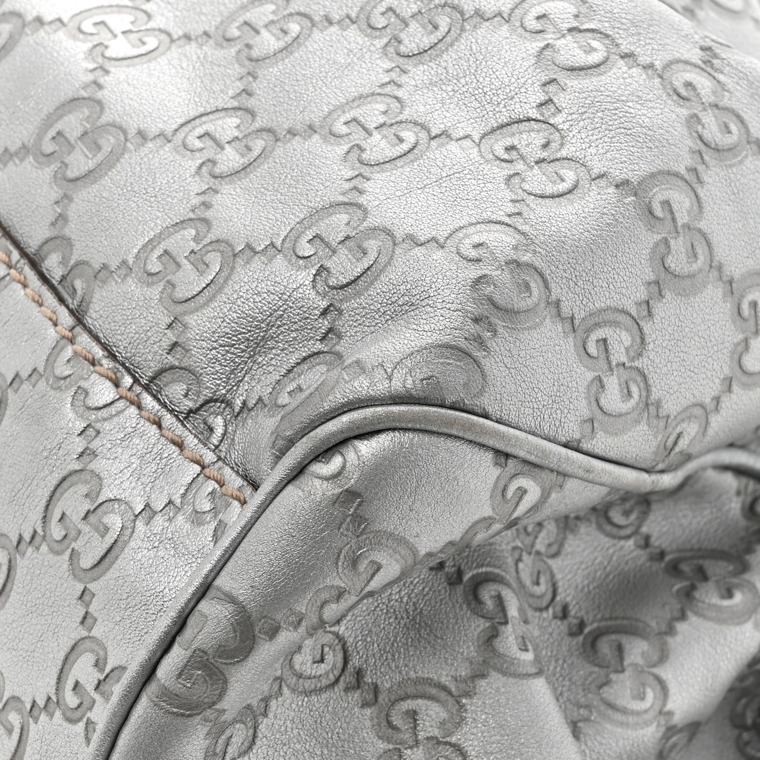 Gucci Metallic Guccissima Medium Sukey Tote Silver 15 of 18