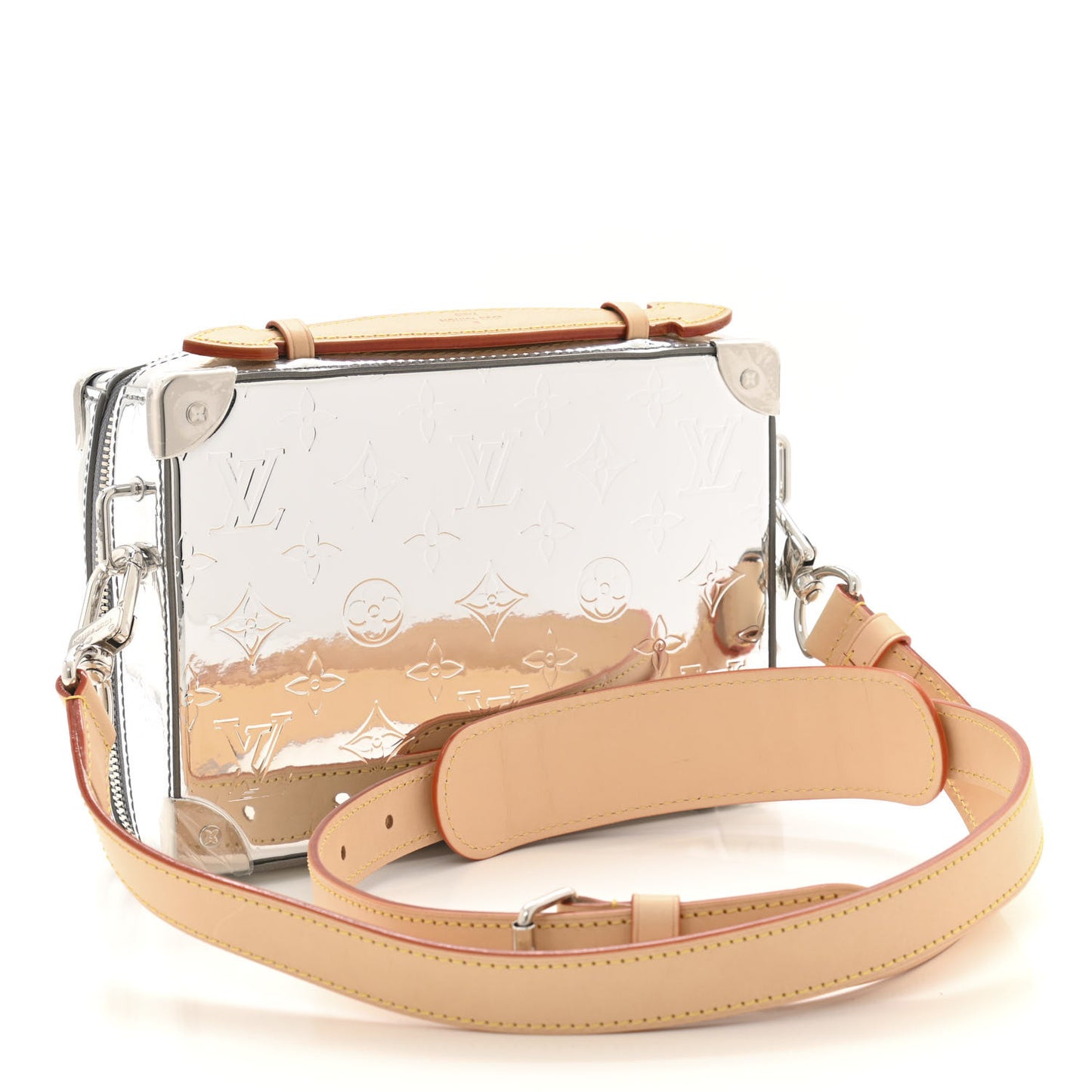 Monogram Mirror Handle Trunk Silver