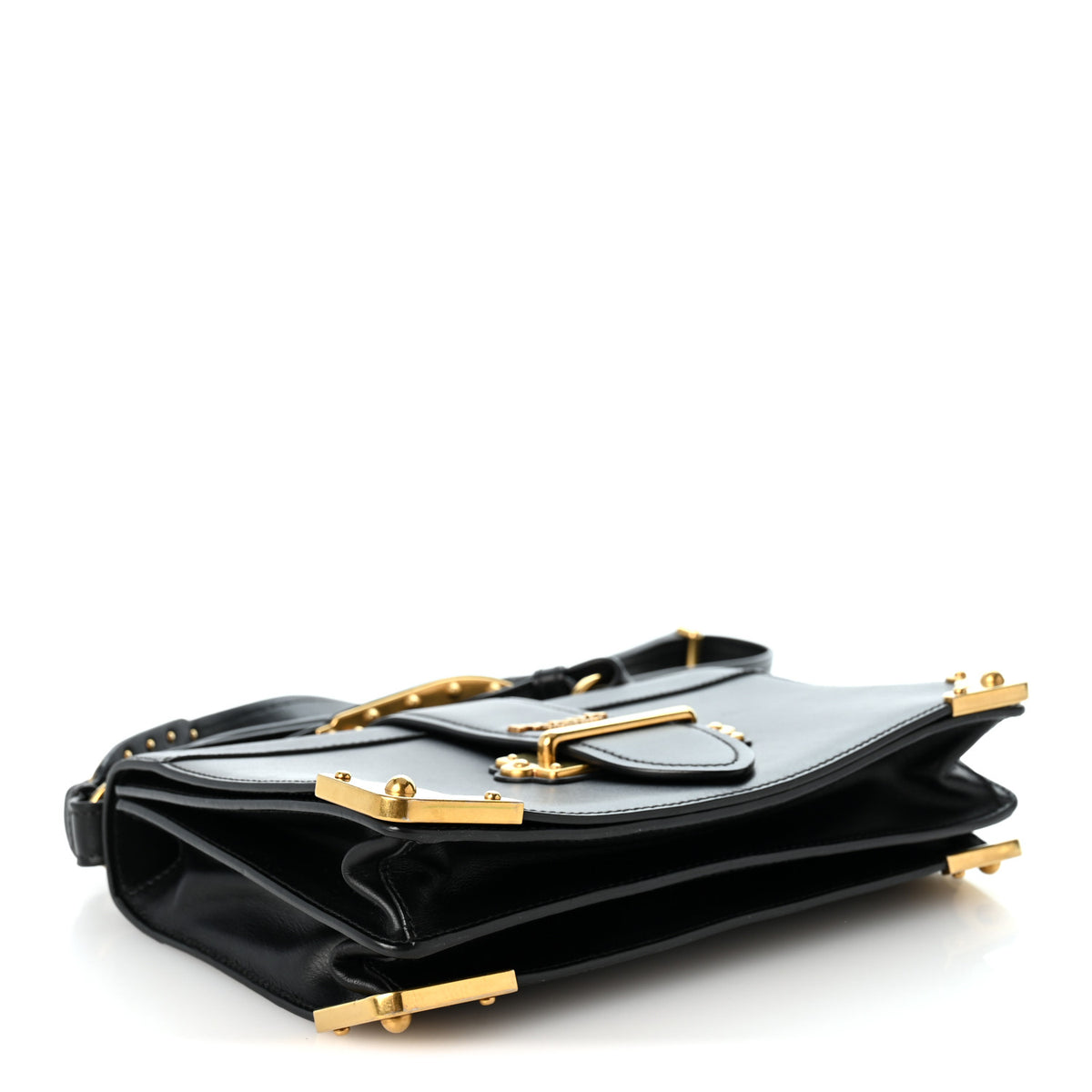 Prada City Calf Saffiano Large Cahier Bag Black 4 of 9