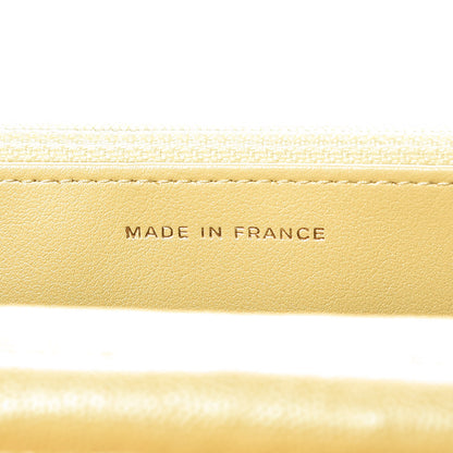 Chanel Iridescent Caviar Quilted Wallet on Chain WOC Yellow 9 of 11