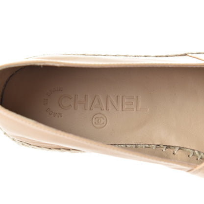Chanel Lambskin CC Espadrilles 40 Beige Black 9 of 10