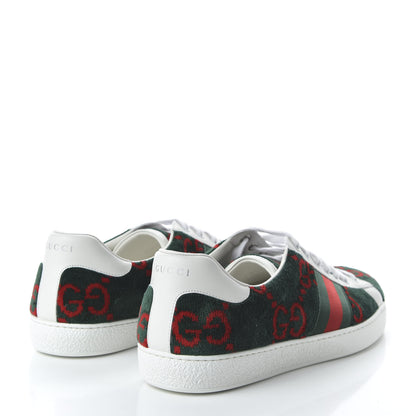 Gucci Covered Wool Big GG Monogram Mens Sneaker 12 Green Red 4 of 10