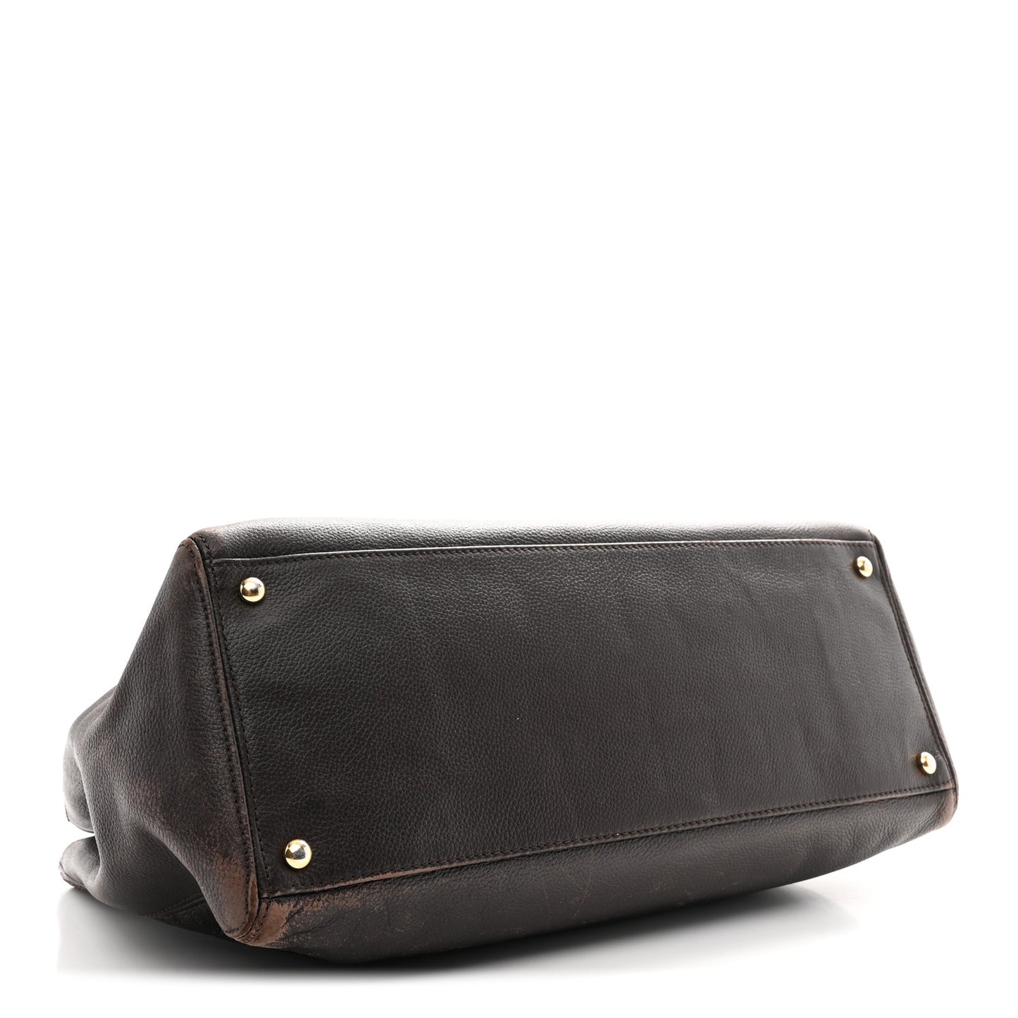 Calfskin Cerf Executive Shopper Tote Brown