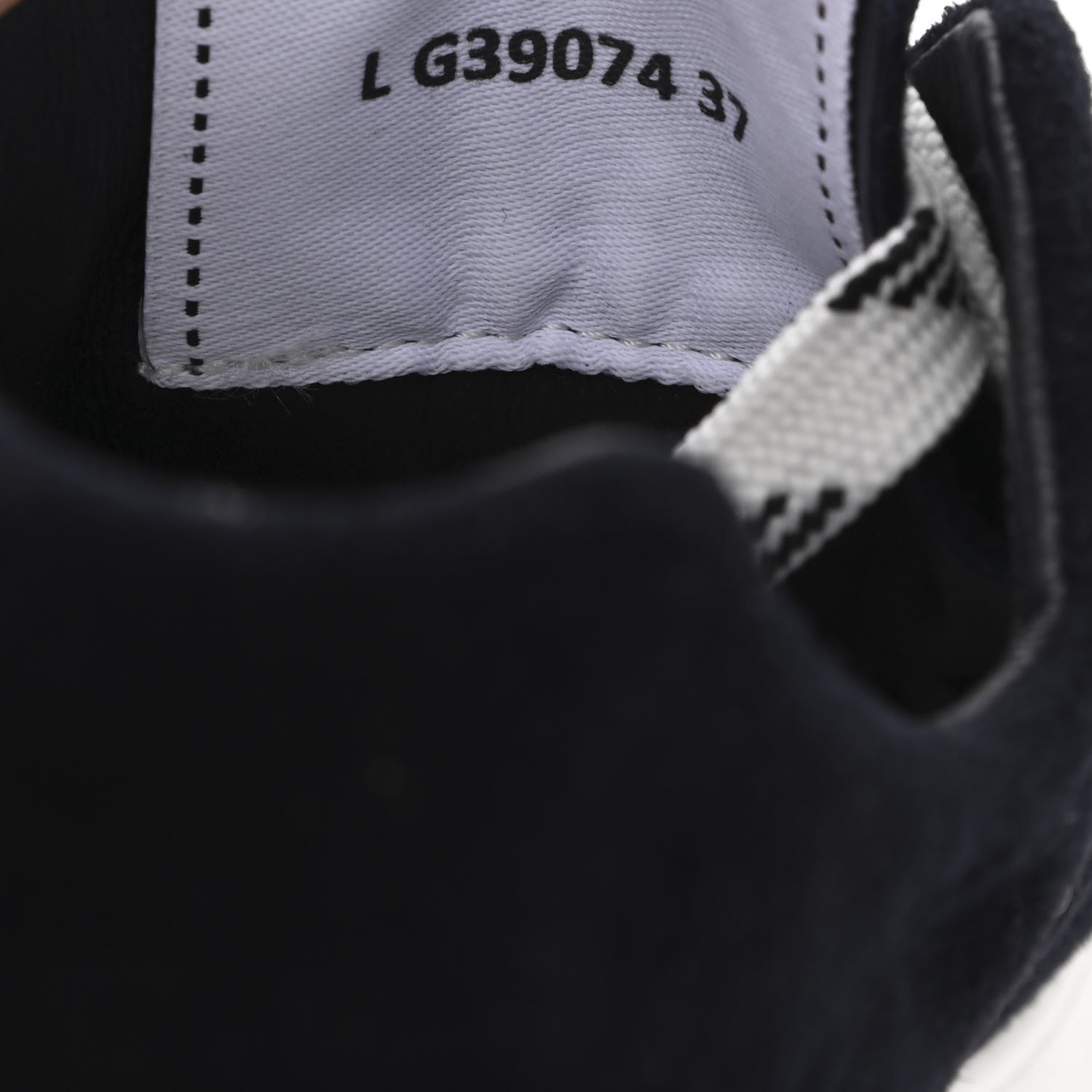 Chanel Fabric Suede Kidskin CC Sneakers 37 Dark Navy White 8 of 10