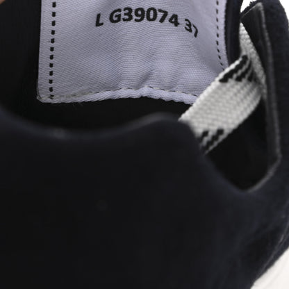 Chanel Fabric Suede Kidskin CC Sneakers 37 Dark Navy White 8 of 10