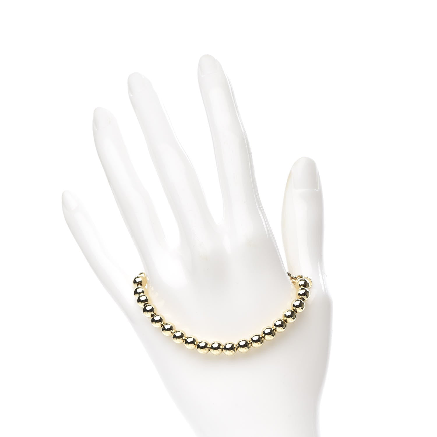 Tiffany 18K Yellow Gold 5.5mm HardWear Ball Bracelet 2 of 6