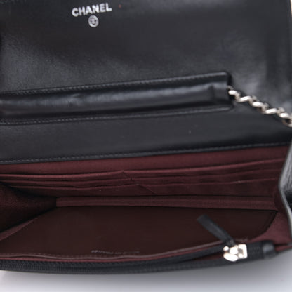 Chanel Lambskin Quilted Wallet On Chain WOC Black 4 of 10