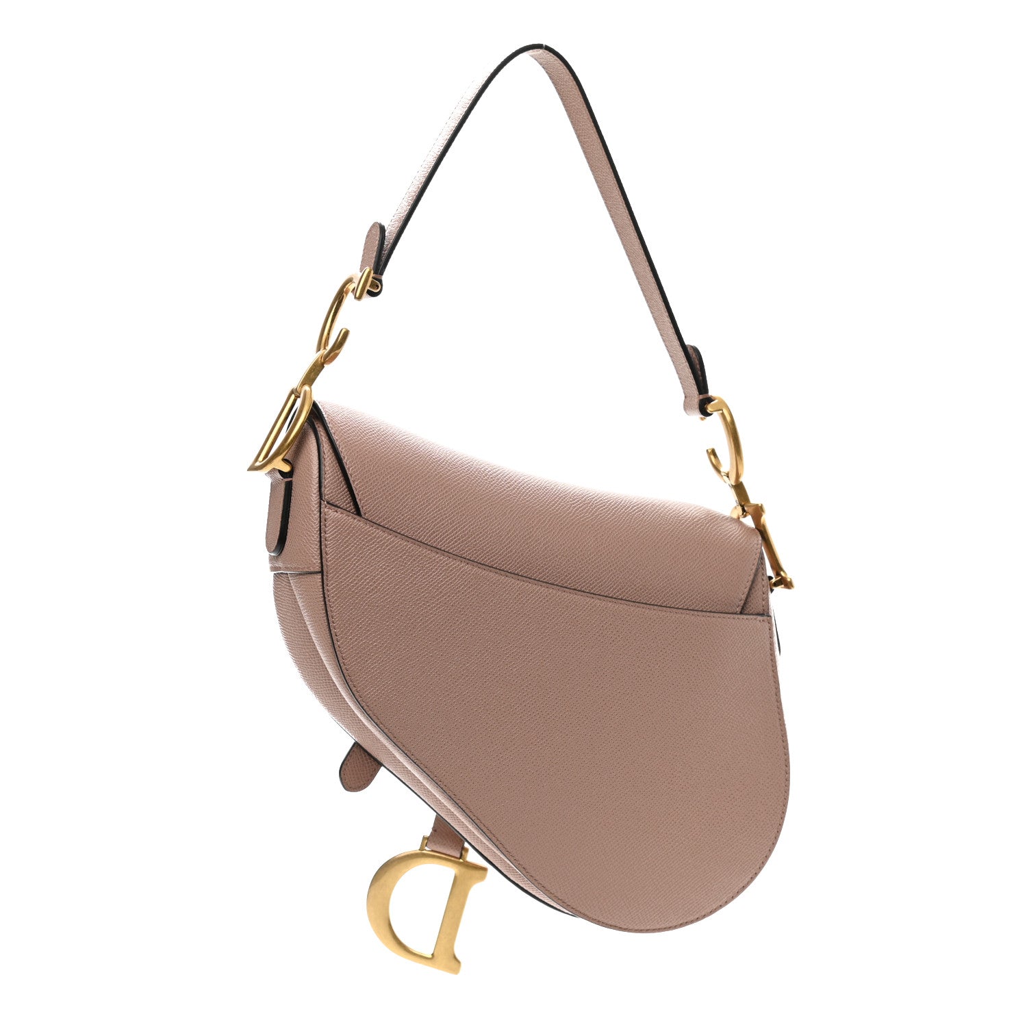 Christian Dior Grained Calfskin Saddle Bag Pink 3 of 9