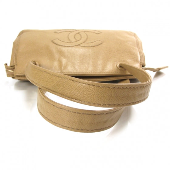 Chanel Caviar CC Shoulder Bag Beige 6 of 12
