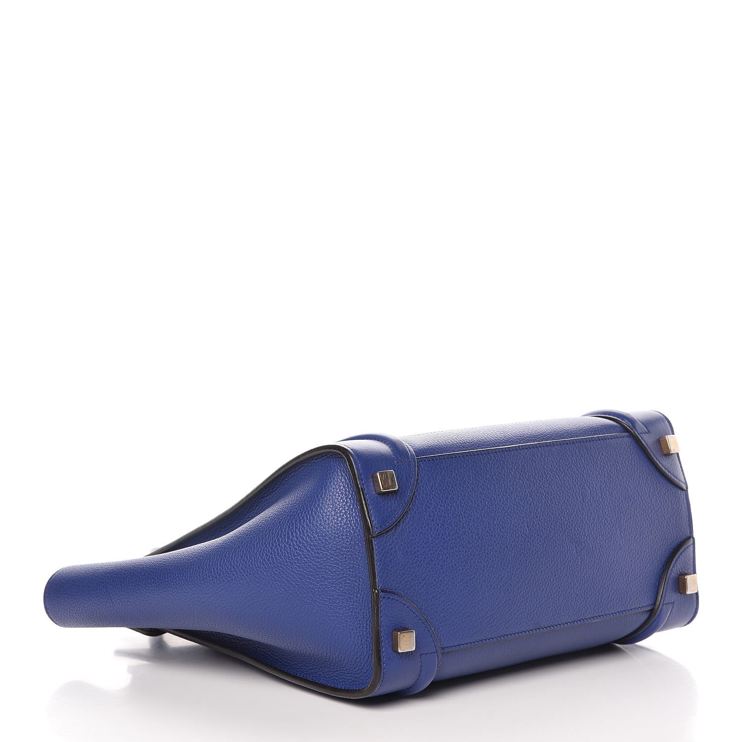 Celine Drummed Calfskin Micro Luggage Indigo 4 of 12