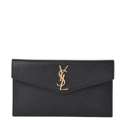 Saint Laurent Grain De Poudre Uptown Pouch Black 1 of 7