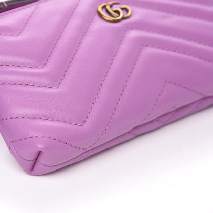 Gucci Calfskin Matelasse Mini GG Marmont Chain Bag Candy Mousse 7 of 8