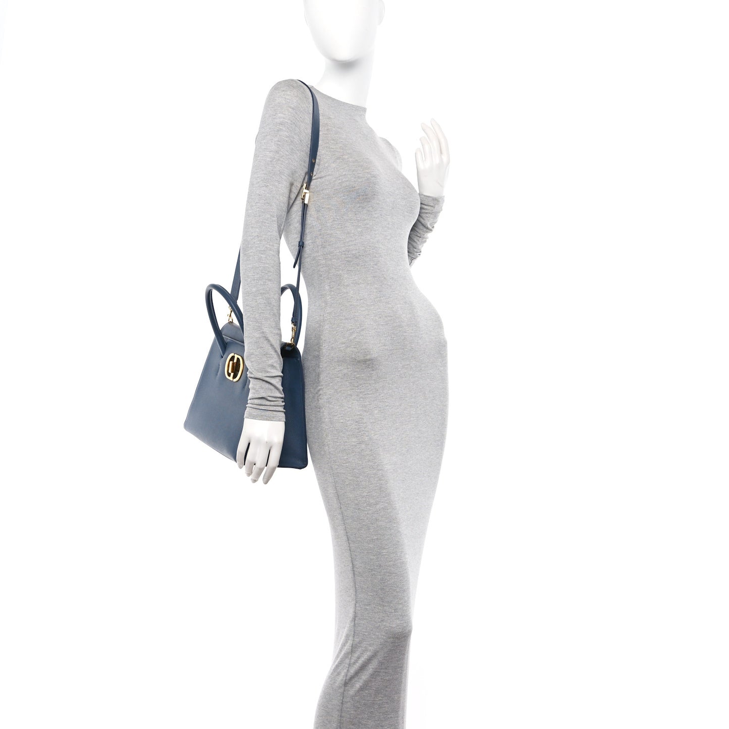 Grained Calfskin Large St. Honore Tote Blue