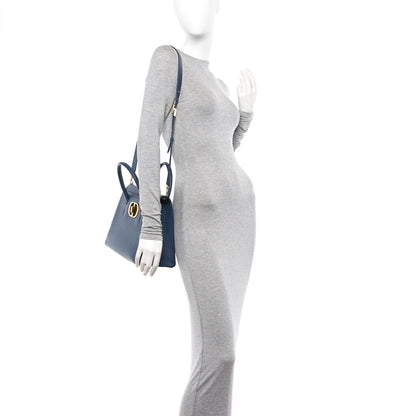 Christian Dior Grained Calfskin Large St. Honore Tote Blue 2 of 15