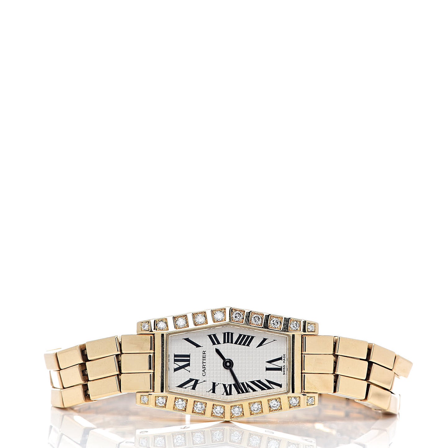 18K Yellow Gold Diamond 18mm Lanieres Quartz Watch