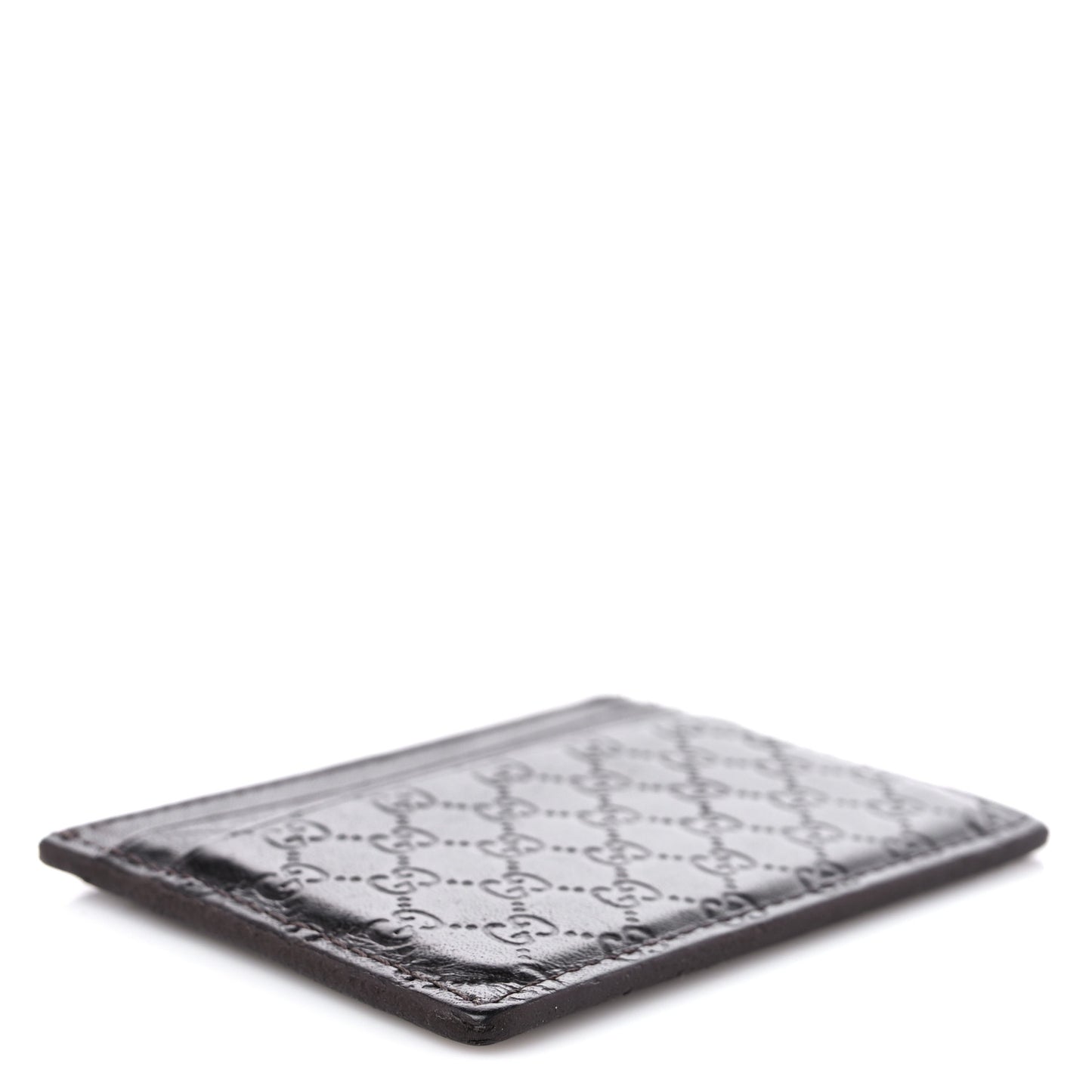 Microguccissima Card Holder Dark Brown