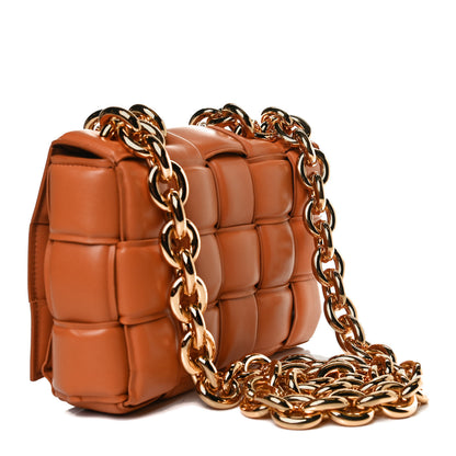 Bottega Veneta Lambskin Maxi Intreccio Padded Chain Cassette Crossbody Bag Clay 3 of 15